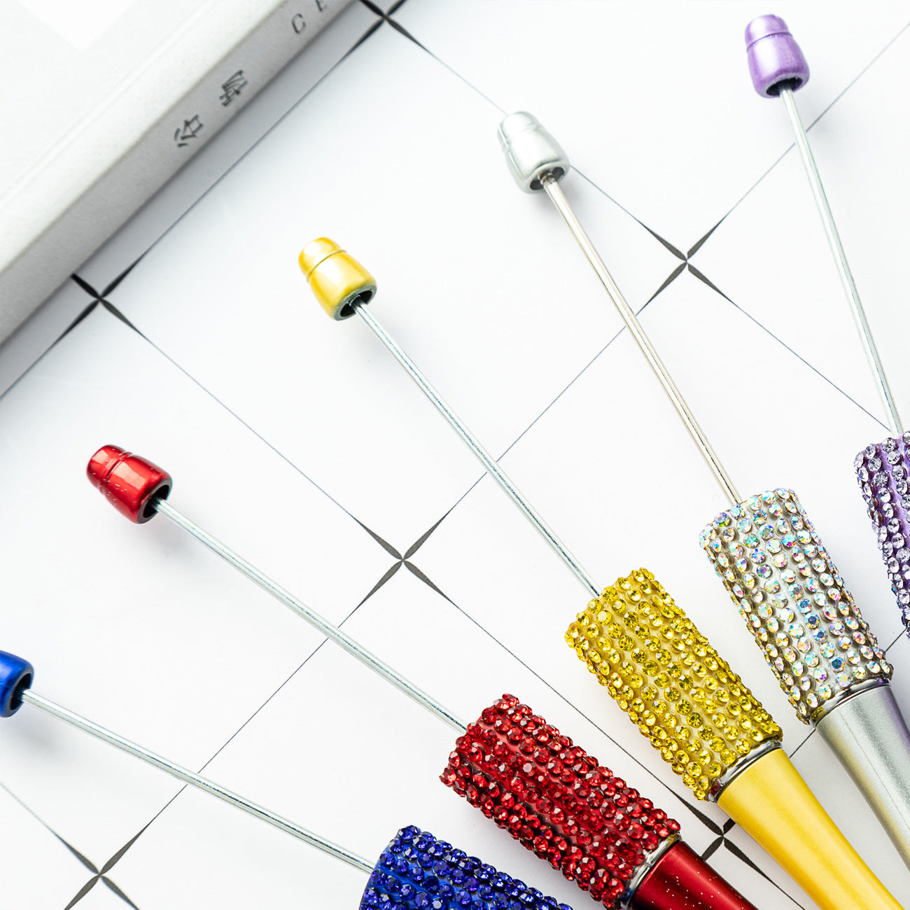 Wholesale Beadable Pens Rhinestone Pens Plastic Handmade Diamond Pen